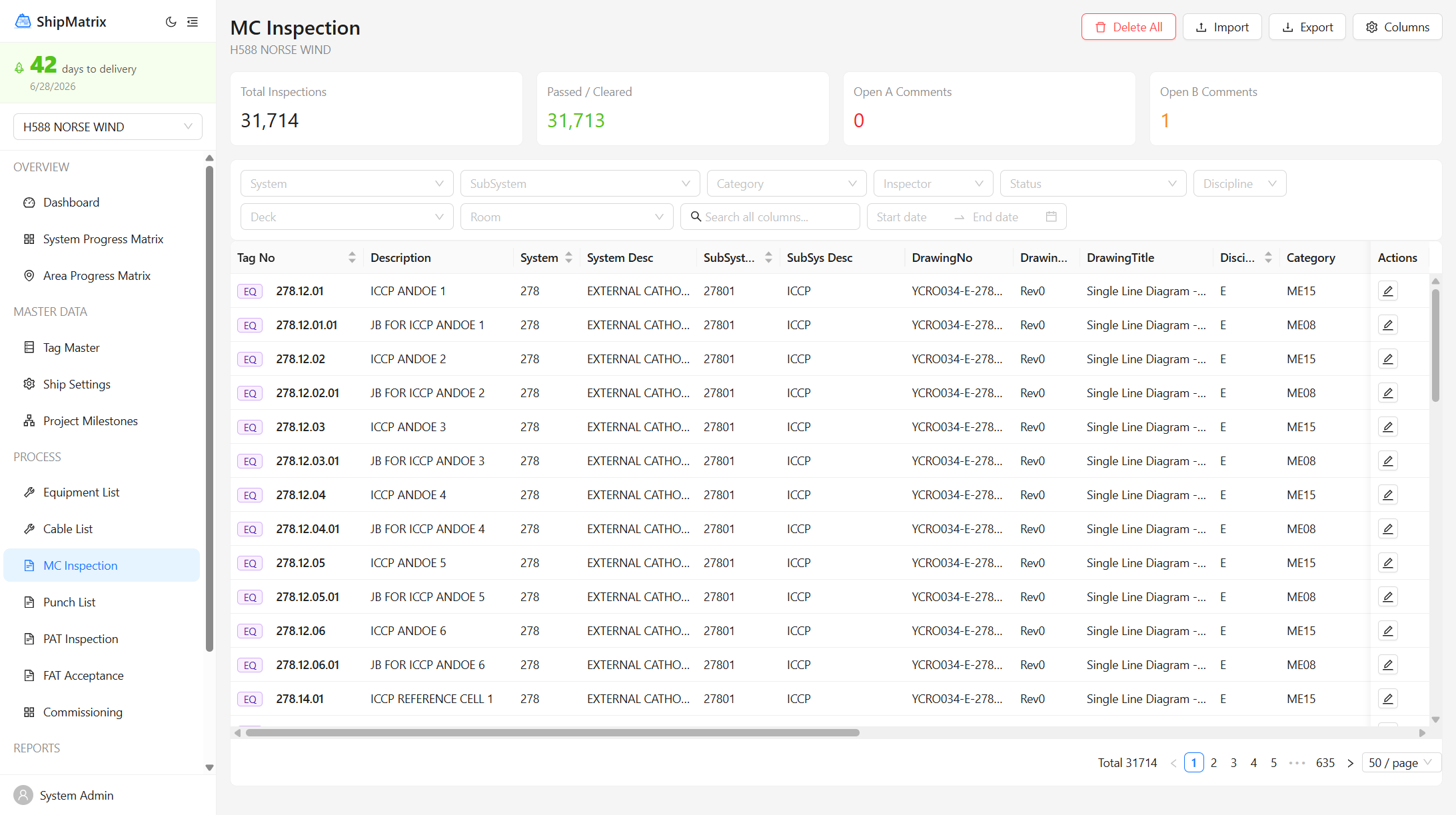 MC inspection — from Excel reconciliation to a live dashboard